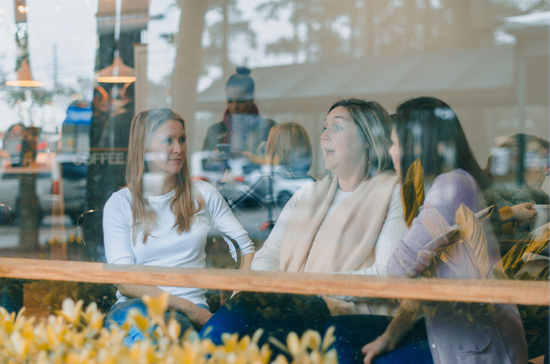 Sarah Stephens - group meeting in coffee shop